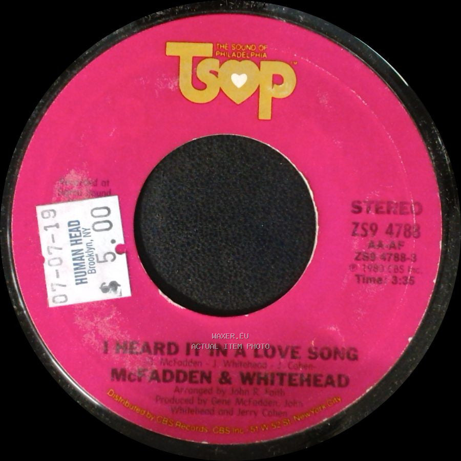 Mcfadden & Whitehead - Always Room For One More / I Heard It In A Love Song side B