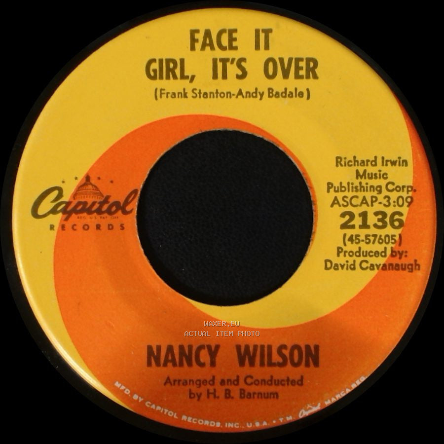 Nancy Wilson - Face It Girl, It's Over / The End Of Our Love side A