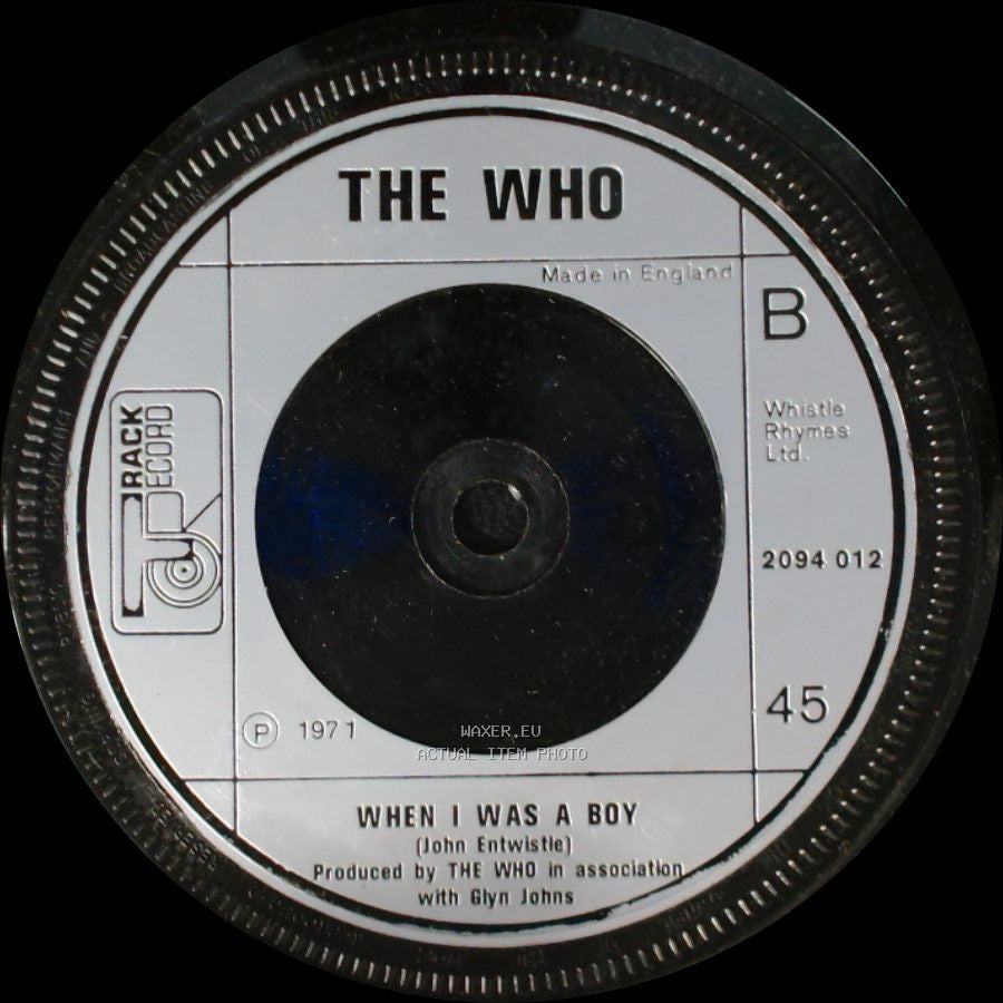 The Who - Let's See Action / When I Was A Boy side B