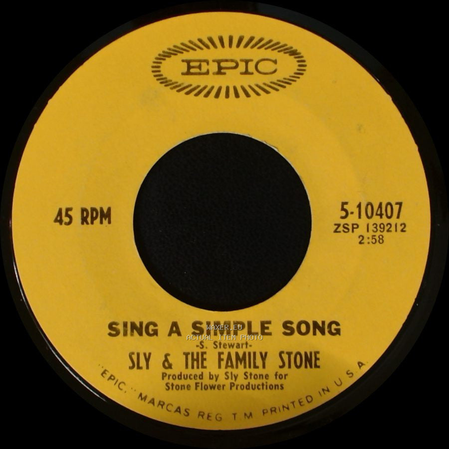 Sly & The Family Stone - Sing A Simple Song / Everyday People side A