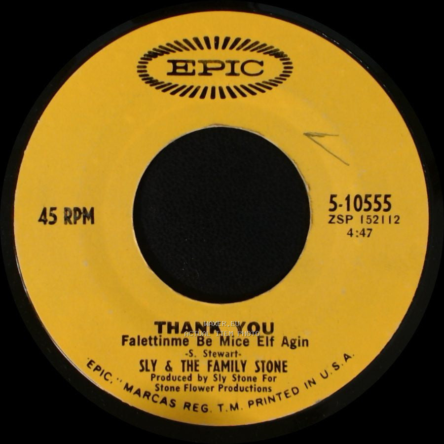 Sly & The Family Stone - Everybody Is A Star / Thank You side B