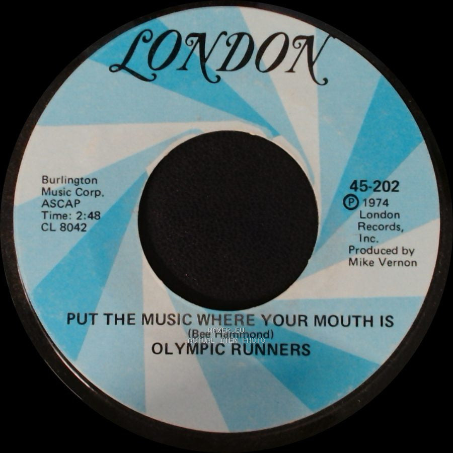 Olympic Runners - Do It Over / Put The Music Where Your Mouth Is side B