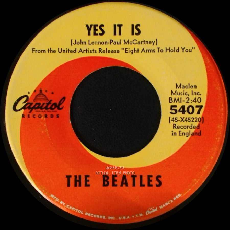 The Beatles - Ticket To Ride / Yes It Is side B
