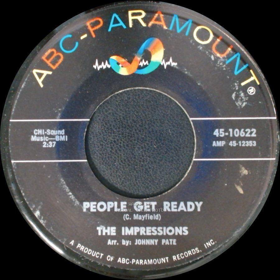 The Impressions - I've Been Trying / People Get Ready side B