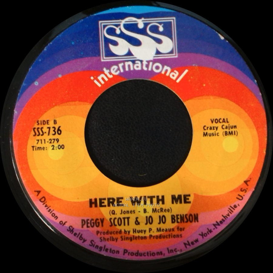 Peggy Scott & Jo Jo Benson - Lover's Holiday / Here With Me side B
