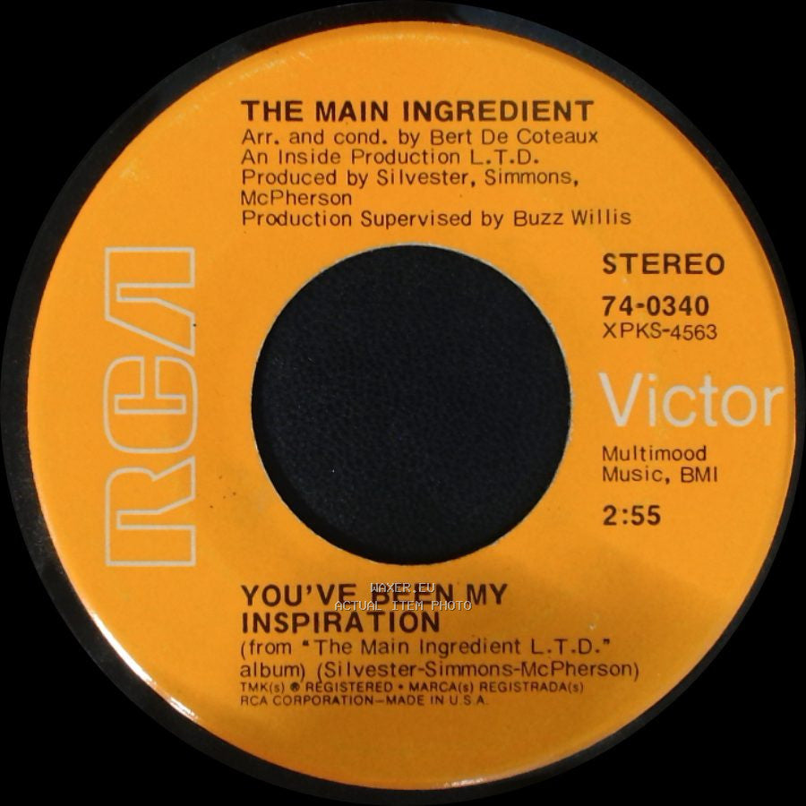The Main Ingredient - You've Been My Inspiration / Life Won't Be The Same (Without You) side A