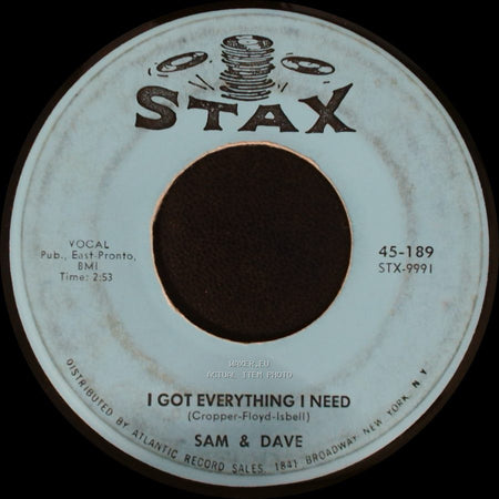 Sam & Dave - Hold On! I'm A Comin' / I Got Everything I Need side B