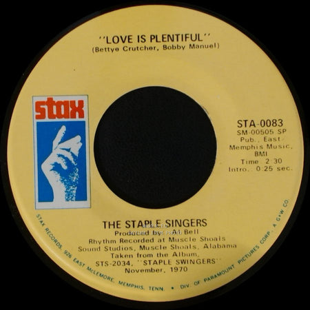 The Staple Singers - Heavy Makes You Happy (Sha-Na-Boom Boom) / Love Is Plentiful side B