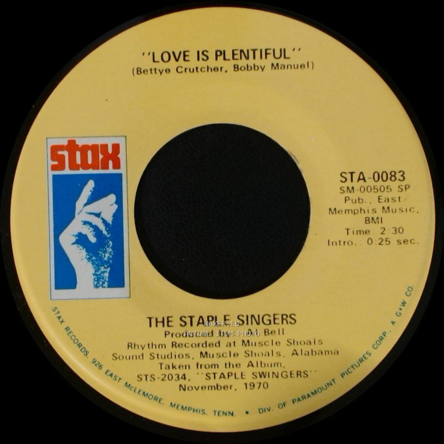 The Staple Singers - Heavy Makes You Happy (Sha-Na-Boom Boom) / Love Is Plentiful side B