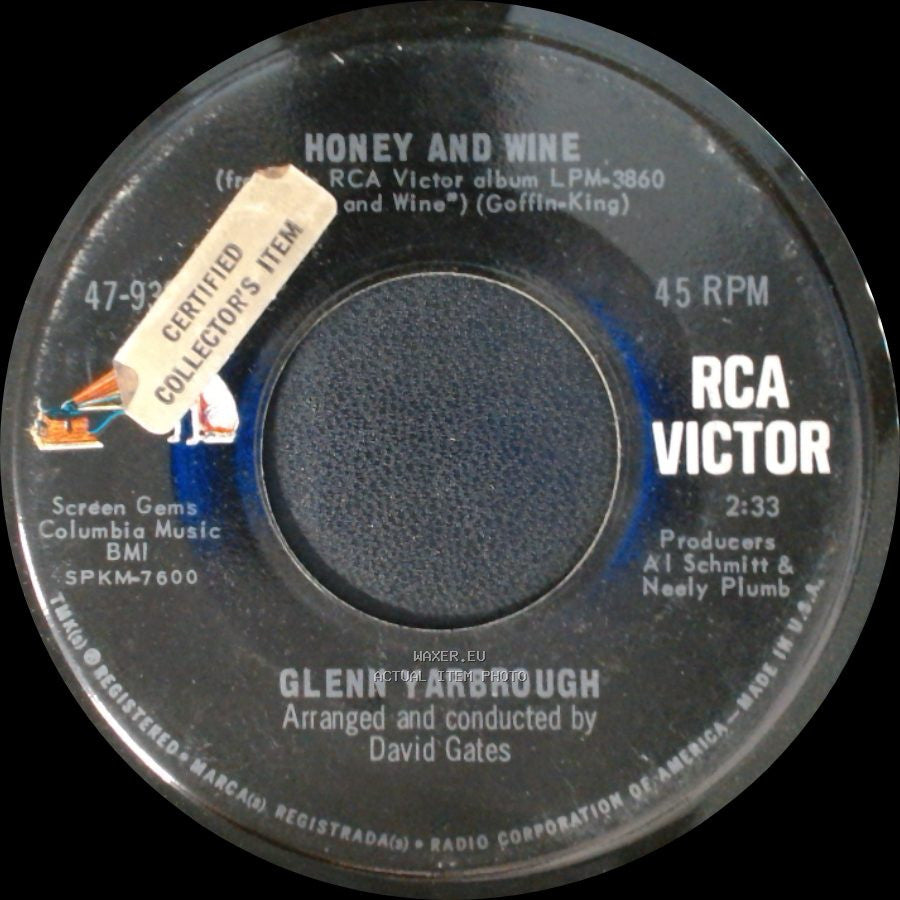 Glenn Yarbrough - Ain't You Glad You're Livin', Joe / Honey And Wine side B
