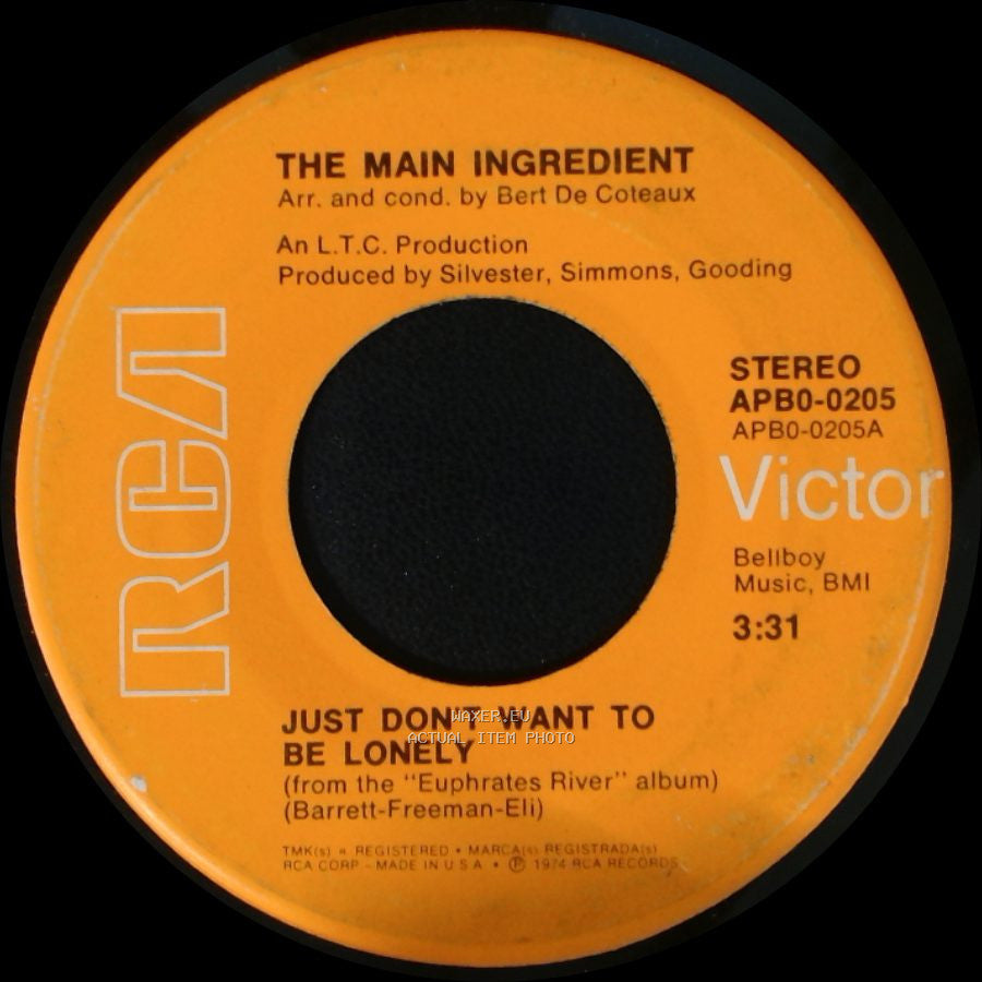 The Main Ingredient - Just Don't Want To Be Lonely / Goodbye My Love side A