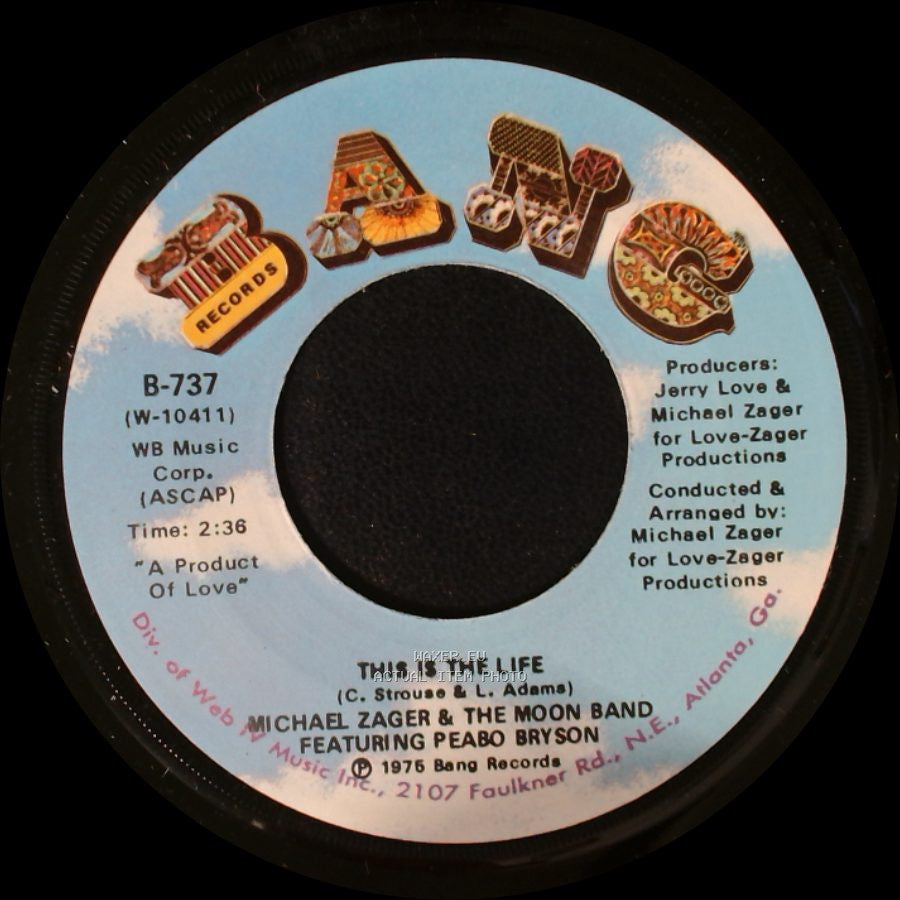Michael Zager & The Moon Band Featuring Peabo Bryson - This Is The Life / Do It With Feeling side A