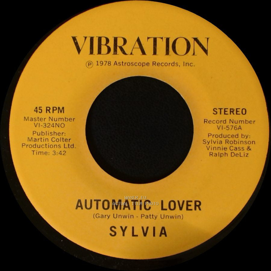 Sylvia - Stop Boy / Automatic Lover side B