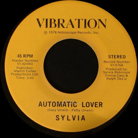 Sylvia - Stop Boy / Automatic Lover side B