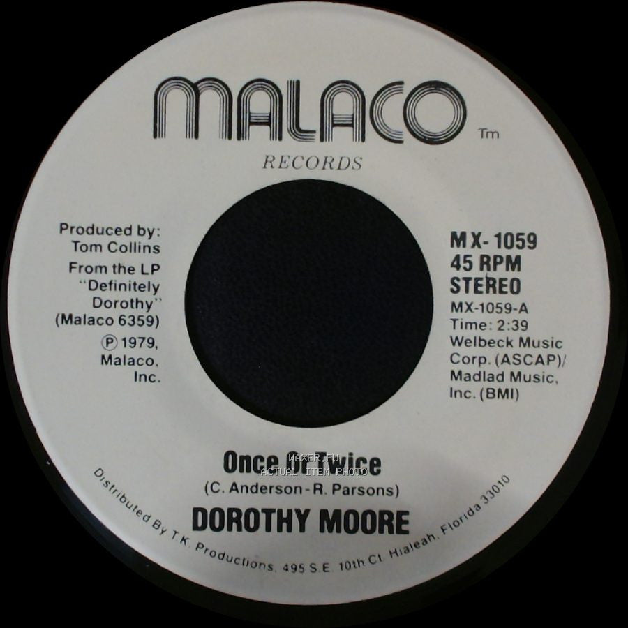 Dorothy Moore - Love Me / Once Or Twice side B