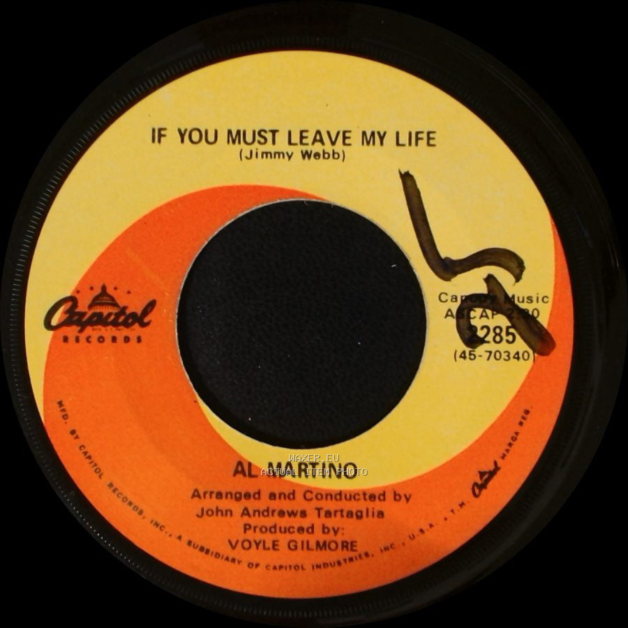 Al Martino - Wake Up To Me Gentle / If You Must Leave My Life side B