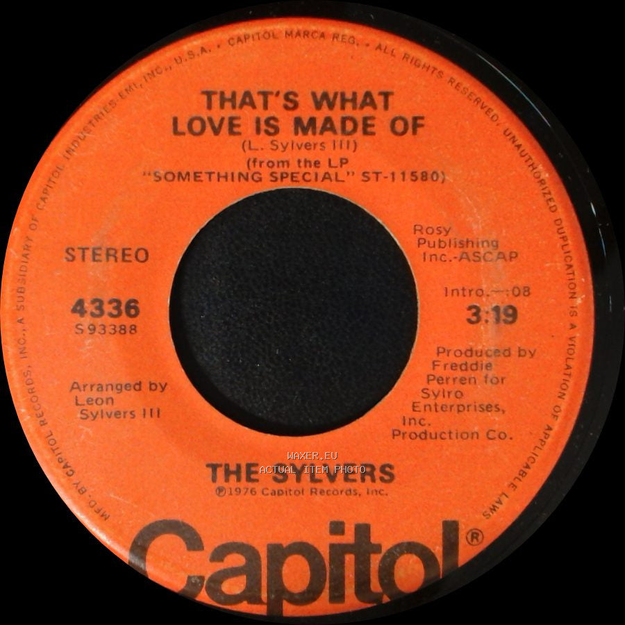 The Sylvers - Hot Line / That's What Love Is Made Of side B