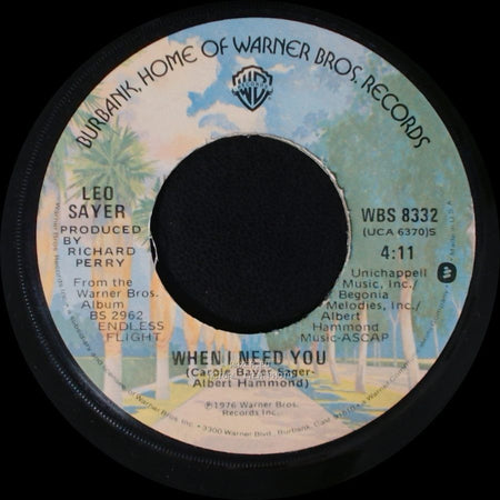 Leo Sayer - I Think We Fell In Love Too Fast / When I Need You side B
