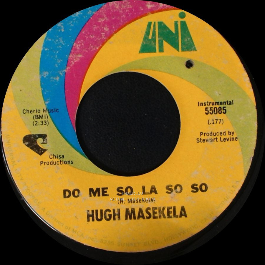 Hugh Masekela - Puffin' On Down The Track / Do Me So La So So side B