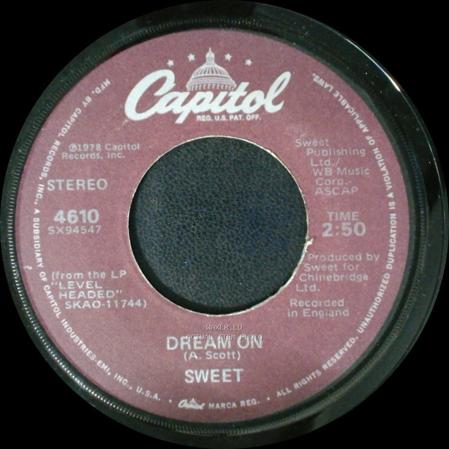 Sweet - California Nights / Dream On side B