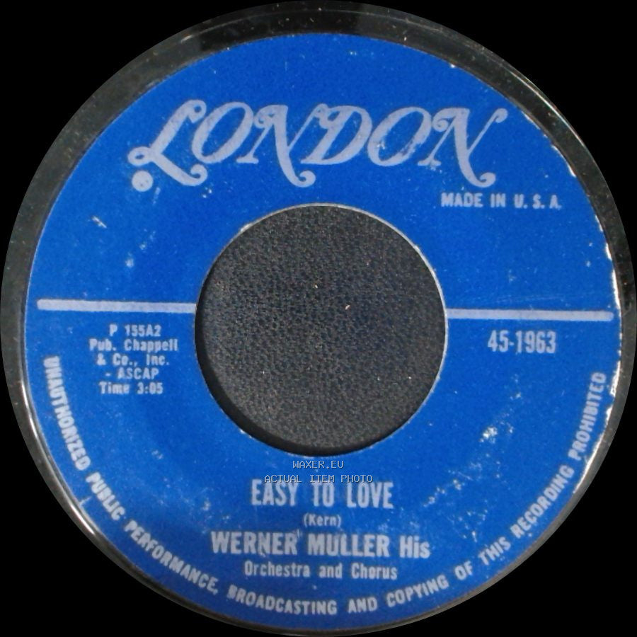 Werner Müller His Orchestra And Chorus - Easy To Love / The Hawaiian Wedding Song side A