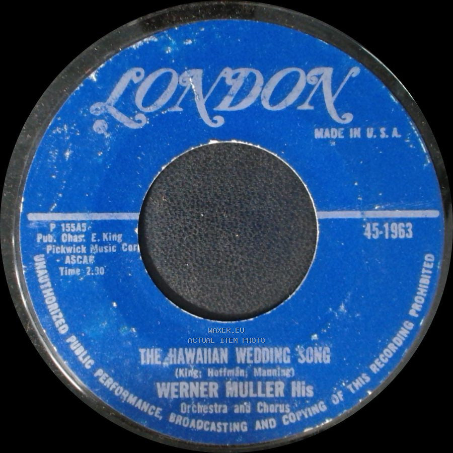 Werner Müller His Orchestra And Chorus - Easy To Love / The Hawaiian Wedding Song side B