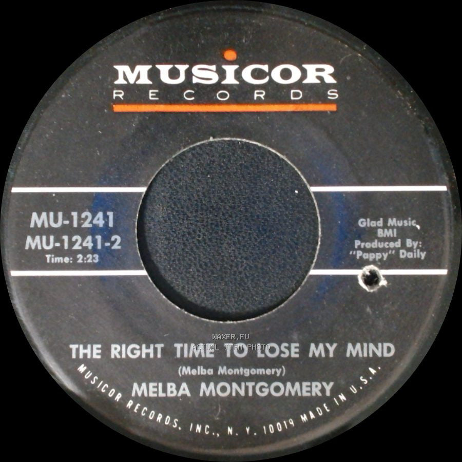 Melba Montgomery - What Can I Tell The Folks Back Home / The Right Time To Lose My Mind side B
