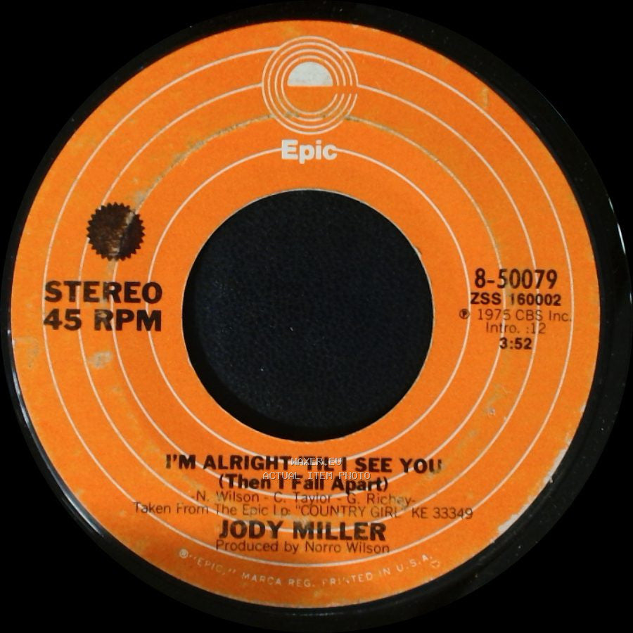 Jody Miller - The Best In Me / I'm Alright 'til I See You (Then I Fall Apart) side B