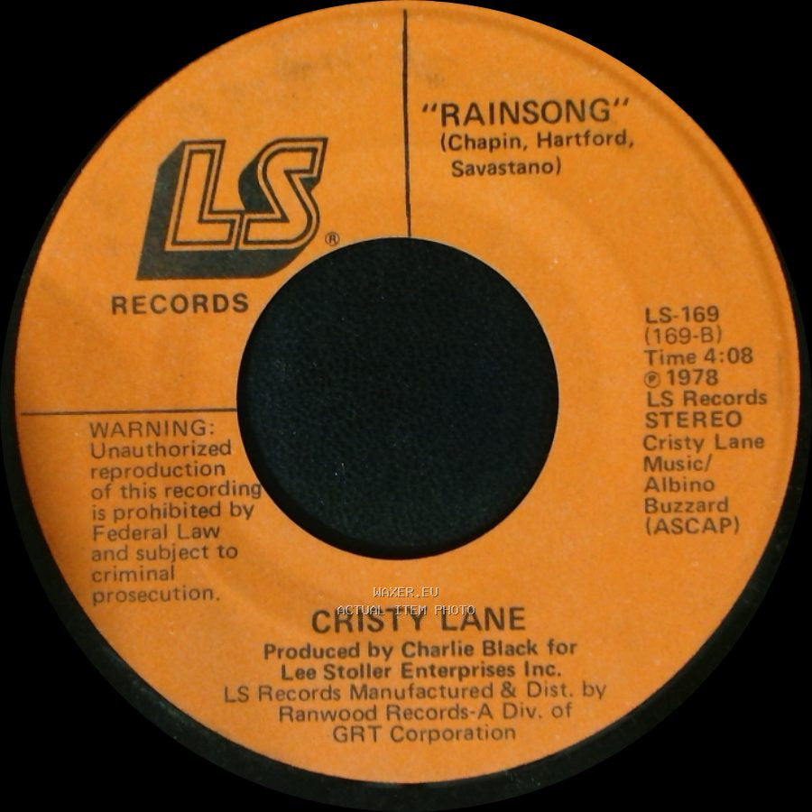 Cristy Lane - I Just Can't Stay Married To You / Rainsong side B