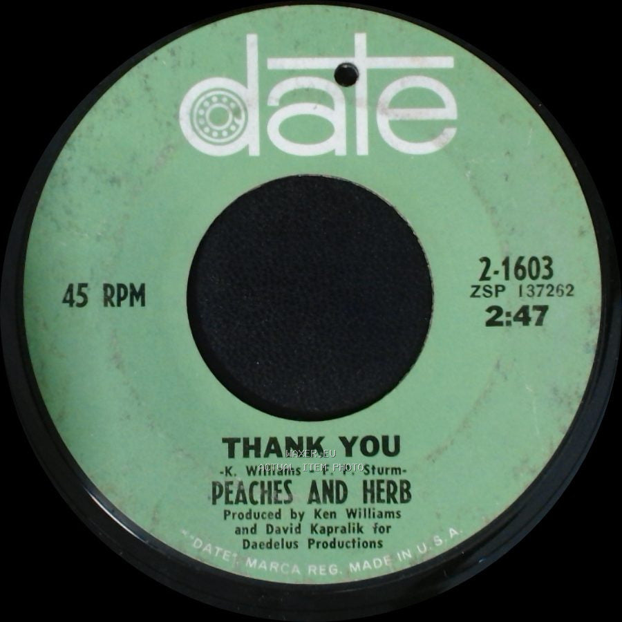 Peaches And Herb / United - Thank You / Peaches And Herb side A