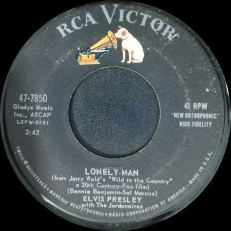 Elvis Presley With The Jordanaires / Elvis Presley - Lonely Man / Surrender side A