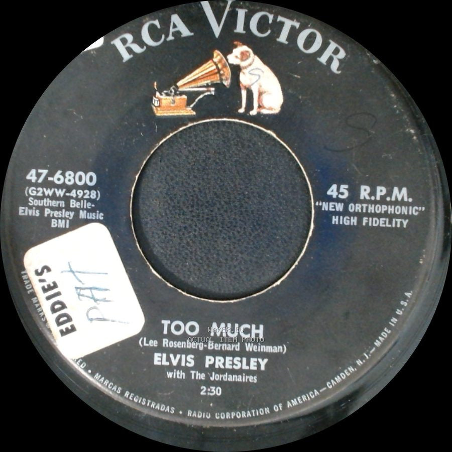 Elvis Presley With The Jordanaires - Playing For Keeps / Too Much side A