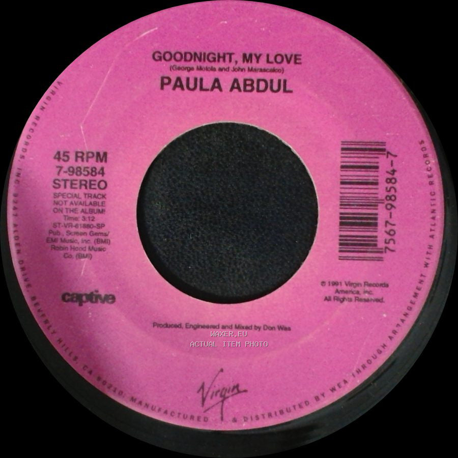 Paula Abdul - Will You Marry Me / Goodnight, My Love side B