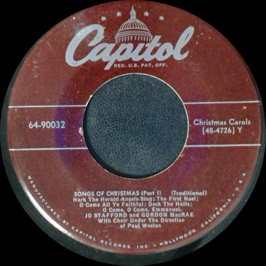 Jo Stafford And Gordon Macrae - Songs Of Christmas (Part Ii) / Songs Of Christmas (Part 1) side B