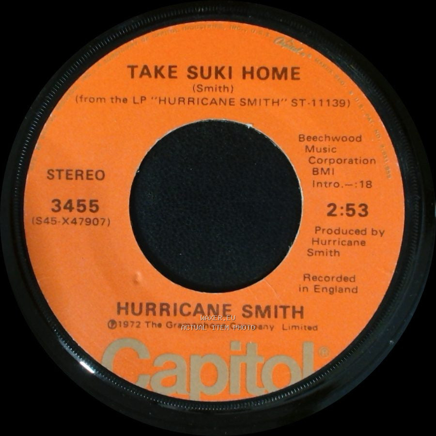 Hurricane Smith - Take Suki Home / Who Was It? side A