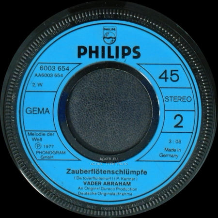 Vader Abraham - Zauberflötenschlümpfe / Das Lied Der Schlümpfe side A