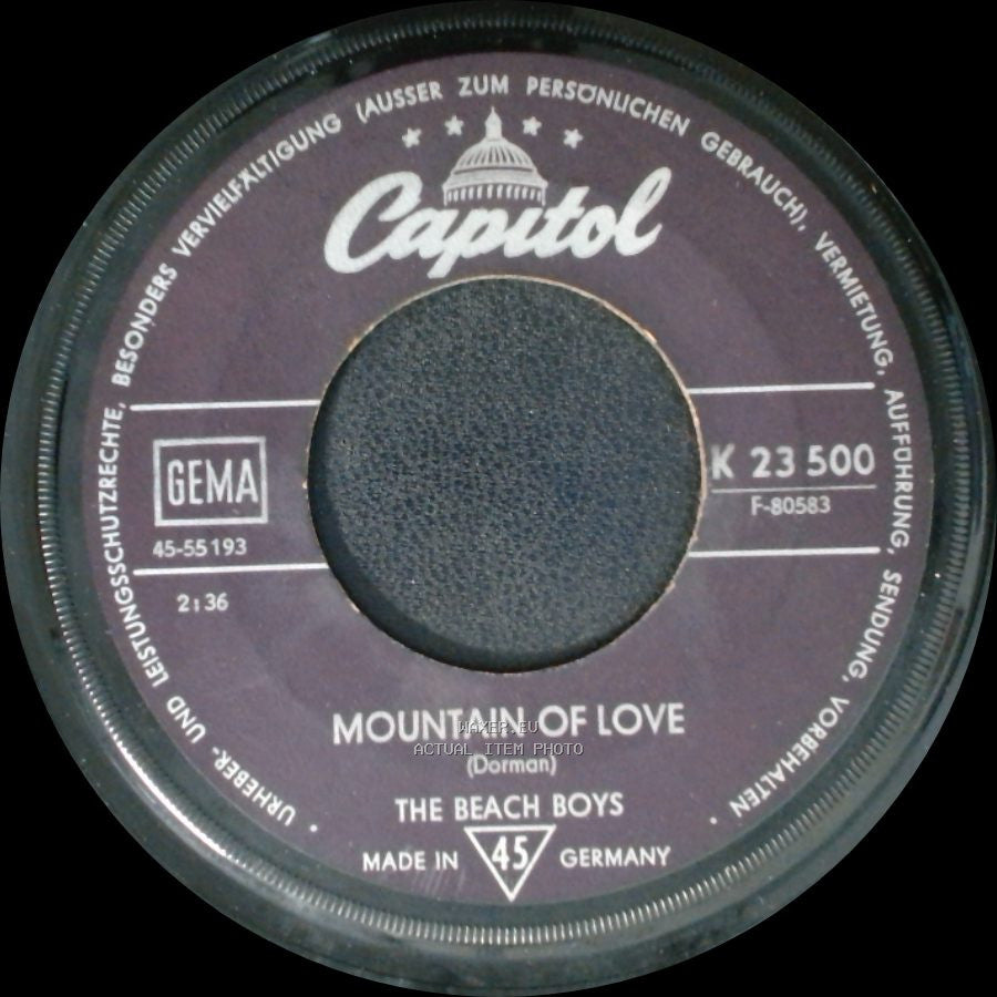 The Beach Boys - Wendy / Mountain Of Love side B