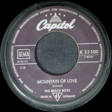 The Beach Boys - Wendy / Mountain Of Love side B