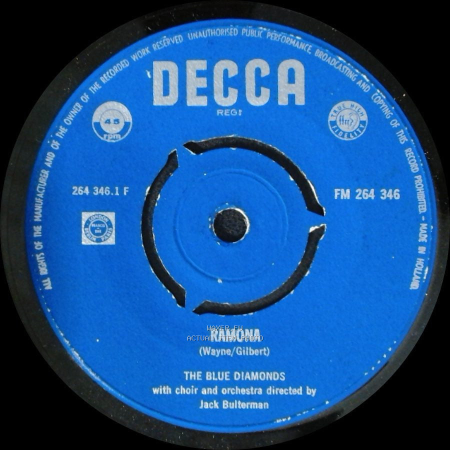 The Blue Diamonds - All Of Me / Ramona side A