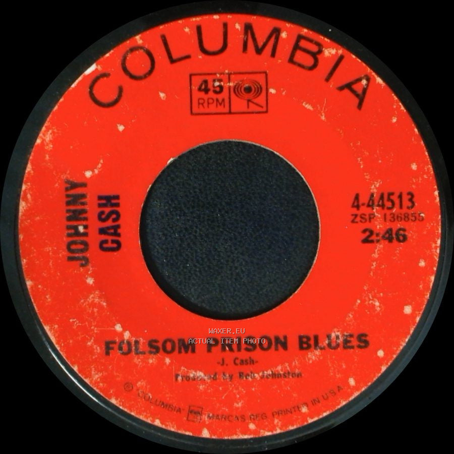 Johnny Cash - Folsom Prison Blues / The Folk Singer side A