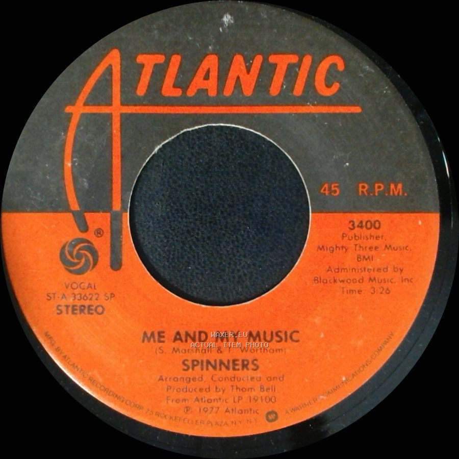Spinners - Me And My Music / I'm Riding Your Shadow (Down To Love) side A