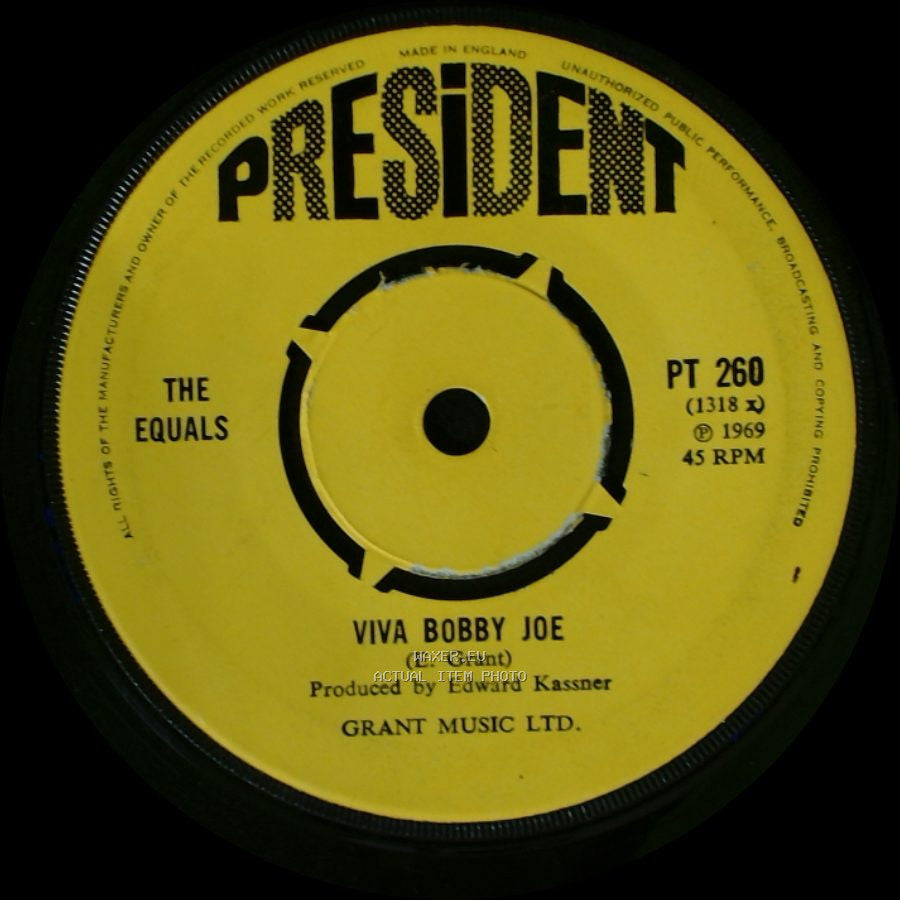 The Equals - Viva Bobby Joe / I Can't Let You Go side A