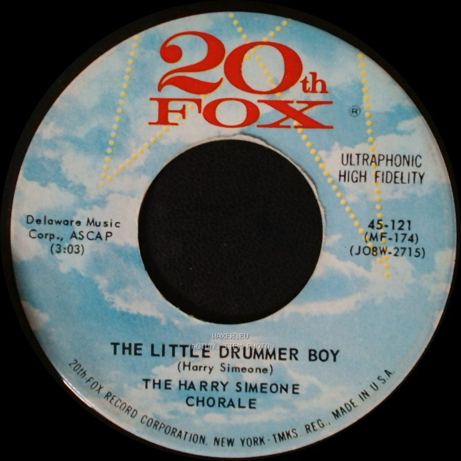 The Harry Simeone Chorale / The Voices Of The Junior Chorale - The Little Drummer Boy / Die Lorelei side A