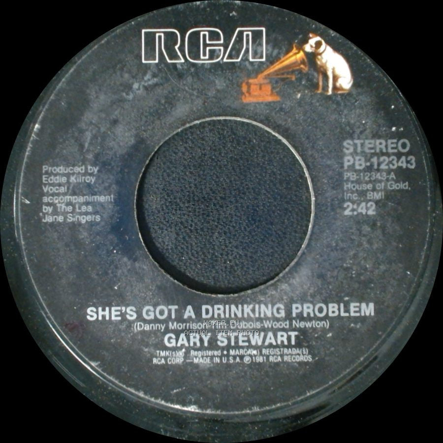 Gary Stewart - Memories Swim In Whiskey / She's Got A Drinking Problem side B
