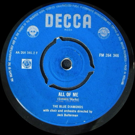 The Blue Diamonds - All Of Me / Ramona side A