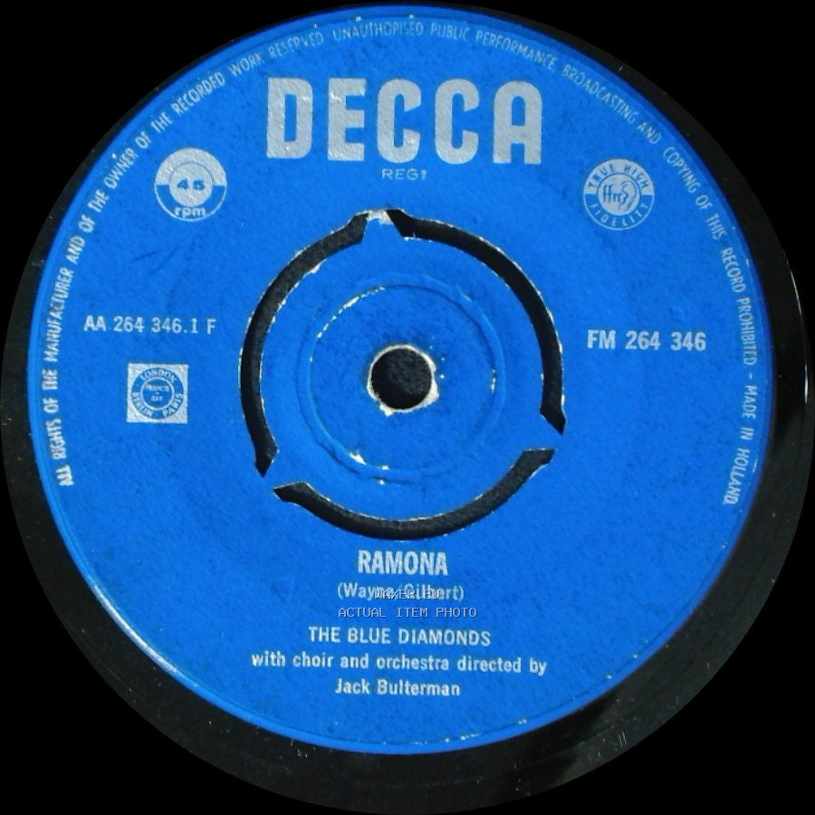The Blue Diamonds - All Of Me / Ramona side B