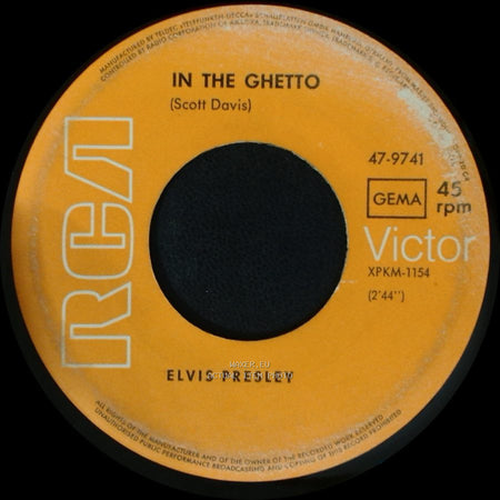 Elvis Presley - Any Day Now / In The Ghetto side B