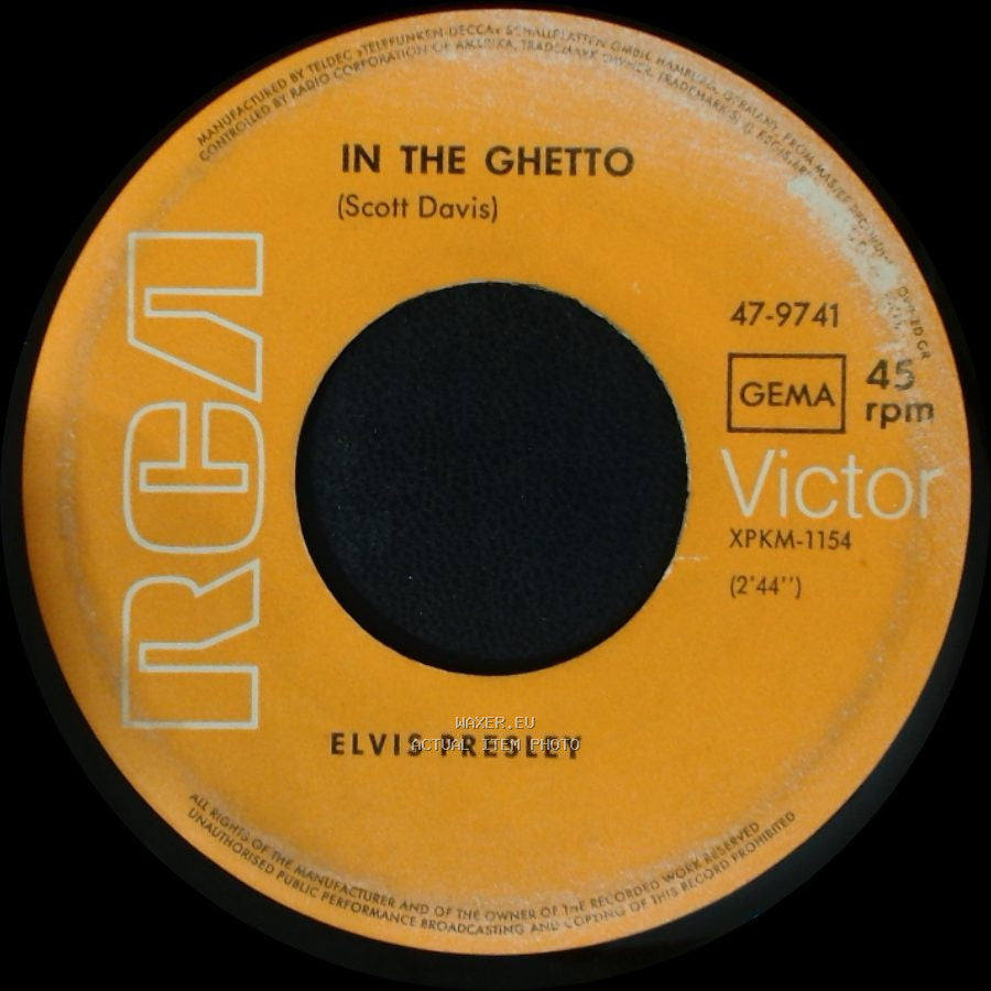 Elvis Presley - Any Day Now / In The Ghetto side B