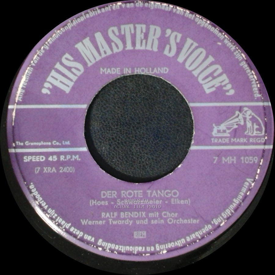 Ralf Bendix Mit Chor, Werner Twardy Und Sein Orchester - Der Rote Tango / Babysitter-Boogie side A