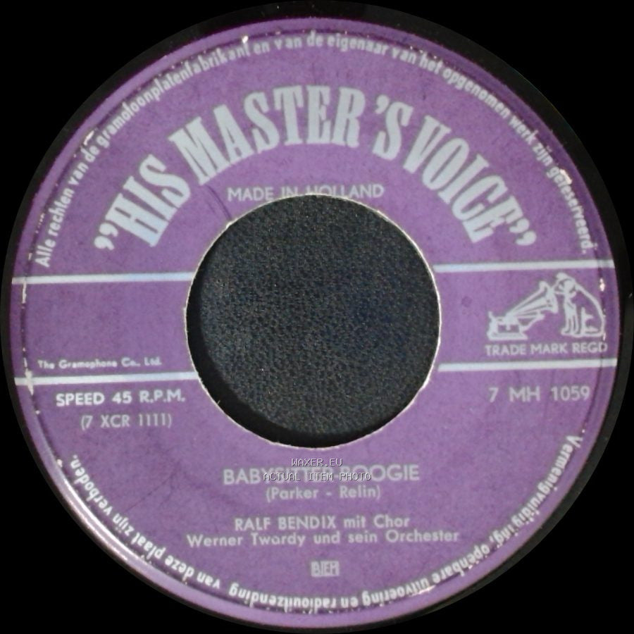 Ralf Bendix Mit Chor, Werner Twardy Und Sein Orchester - Der Rote Tango / Babysitter-Boogie side B